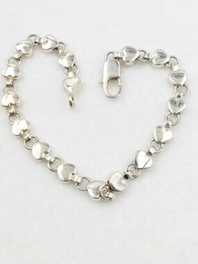 Tiffany & Co. Sterling Silver Puff Heart Bracelet